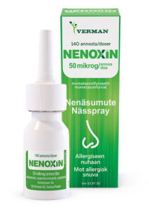 Nenoxin-nenäsumute allergiaan